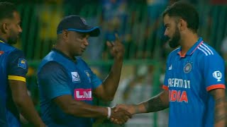 Virat Kohli crying due to Team Indias defeat SL then Jayasuriya shook hands with him and Encouraged [upl. by Ynoep698]