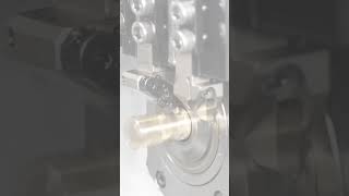 The process of cutting metal to make spare parts with an automatic machine [upl. by Akisej]