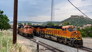 BNSF 8050 flies through Castle Rock Colorado headed south 61424 [upl. by Harriet]