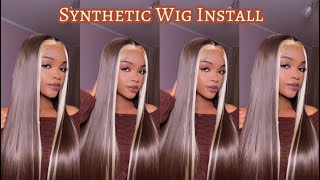 Synthetic Wig Install Ft SHEIN  Detailed Tutorial [upl. by Aenet26]