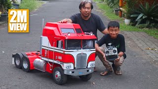 I Build Giant RC Semi Truck Model Just for Fun With Foam Board 145 Scale [upl. by Lovmilla]