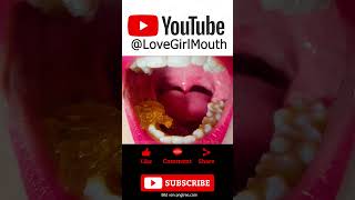 Close up Chewing and Eating open Mouth asmr chewingsounds eating [upl. by Nevetse]