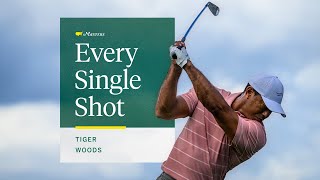 Tiger Woods First Round  Every Single Shot  The Masters [upl. by Laehcimaj]