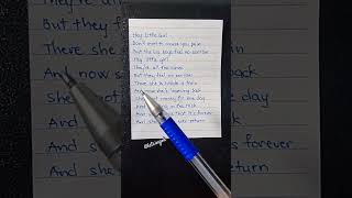 LITTLE GIRL  SANDRA 80smusic music song inspiration handwriting lyrics love fyp youtube [upl. by Fisa]