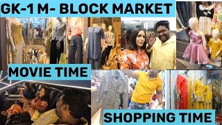 VLOG 23  GK1 M block market Delhi greater kailash M block market  movie time  delhi market [upl. by Inajar]