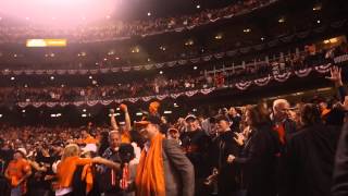 Fans react to World Series clinch  Giants World Series 2014 [upl. by Alim748]