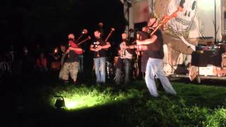 FUTHARK MWM Medieval war music amp Barbarian Pipe Band live to BREAKING THE AGE [upl. by Airalav542]