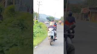 Driving with a rice cooker as a helmet funny funnyvideo [upl. by Ayotac]