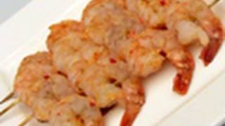 Barbecue Prawns  Shrimp Skewers Recipe [upl. by Grata]