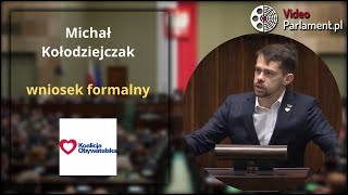 Michał Kołodziejczak  wniosek formalny [upl. by Domenech]