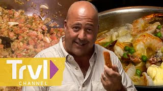 Andrew Cooks Some Puerto Rican Classics  Bizarre Foods with Andrew Zimmern  Travel Channel [upl. by Zimmer]