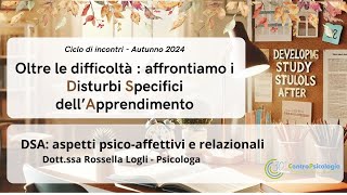 DSA Aspetti psico affettivi e relazionali [upl. by Micaela206]