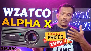 Best Budget Projector under 18000 Wzatco Alpha X Projector Review TechiebeezIndia [upl. by Aissatan]