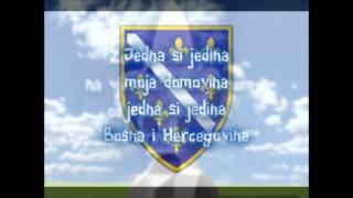 Jedna si Jedina  Himna Bosne i Hercegovine sa tekstom [upl. by Enamart223]