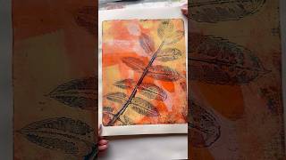 Botanical gel print monoprint gelpress printmaking gelplate gelplateprinting [upl. by Tterrej631]