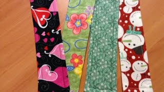 Fabric Bookmark  How to sew a simple fabric bookmark [upl. by Gladis977]