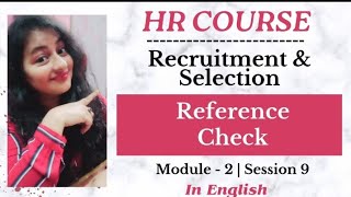 Reference Check  Background Verification Process hrcourse hr hrworkshop readytogetupdate [upl. by Ilahtan]