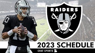 Las Vegas Raiders 2023 NFL Schedule Opponents And Instant Analysis [upl. by Janie449]