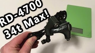 NEW Shimano Tiagra 4700 Rear Derailleur Review and actual Weight [upl. by Llerref]