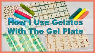 How I use Gelatos With The Gel Plate amp Creating Collage Papers [upl. by Akemehs]