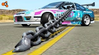 Beamng drive  Giant Chain with Stretch Crashes [upl. by Ellienad287]