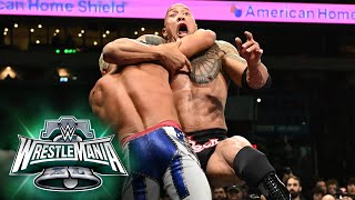 Cody Rhodes amp Seth quotFreakinquot Rollins vs Rock amp Roman Reigns WrestleMania XL Saturday highlights [upl. by Robina]