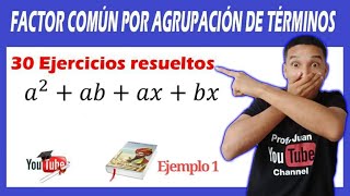 😍 👉 FACTOR COMÚN POR AGRUPACIÓN DE TÉRMINOS ejemplo 1✅  🚀 Súper FÁCIL [upl. by Gibe]