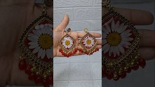 Beautiful Red resin jhumka 🤩diy handmade resinearrings resinjewellery viralshorts shorts [upl. by Intyrb265]