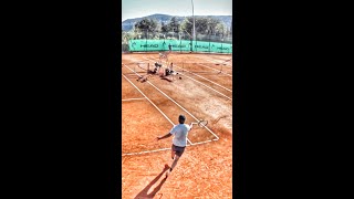 Coup droit dattaque en pleine course Tournoi amateur VillefrancheSurMer le 29 avril 2017 [upl. by Ahsert]