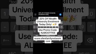 20 Off Wealth University Enrollment Today Only 😎🌟 [upl. by Dragone501]