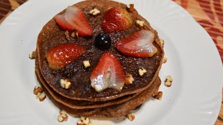 Pancakes de plátano con avena y cocoa [upl. by Candra]