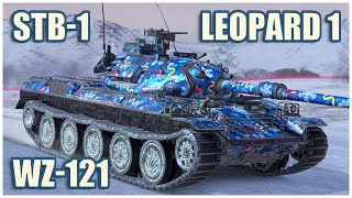 STB1 WZ121 amp Leopard 1 • WoT Blitz Gameplay [upl. by Westfahl]