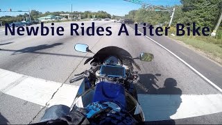 Newbie Rides A Liter Bike First Ride on CBR 1000RR [upl. by Lieberman]