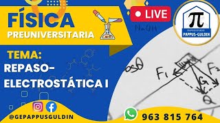 🥼REPASO FÍSICA PREUNIVERSITARIO 📓  ELECTROSTÁTICA 1 ⚡🪫 [upl. by Ahselyt]