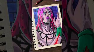 DibujoDrawing Diavolo  Jojo’s Bizarre Adventure  shorts drawinganime sketchbook [upl. by Ursula]