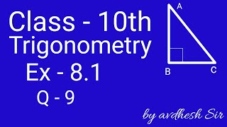 Class 10 Math Chapter 8 Exercise 81 Question 9 in Hindi [upl. by Haidebez430]