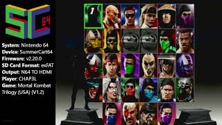 SummerCart64 Mortal Kombat Trilogy USA V12 [upl. by Chaddie109]