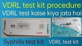 VDRL test kit procedure  syphilis test kit  VDRL test kaise hota hai  VDRL test kaise karen [upl. by Steffi]