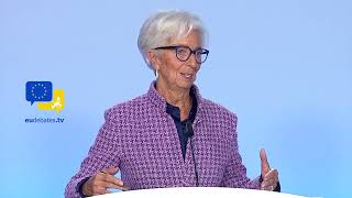 No recession in the euro area but mixed fortunes among the Member States ECBs President Lagarde [upl. by Yleen]