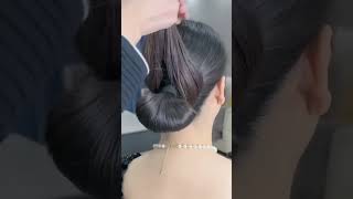 low bun hairstyle tutorial💖 shortvideo lowbunstyle hairstyle hair youtubeshortsytshorts viral [upl. by Nreval]