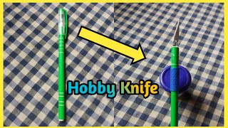 How to make an XActo  Hobby knife from a pen at home  Diy craft knife easy at home  Lifehack [upl. by Eceinaj]