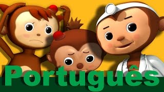 Cinco Macaquinhos  Versão 2  Canções infantis  LittleBabyBum [upl. by Enairb492]