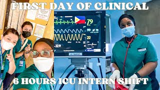 🇵🇭FIRST DAY OF CLINICAL ROTATION AS A NURSING STUDENT IN THE PHILIPPINES ICU SHIFT [upl. by Ainavi]