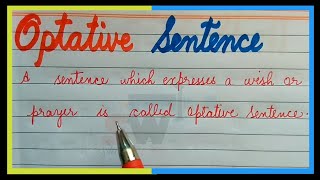 What are Optative sentence with example  Definition of optative sentence [upl. by Brigette660]