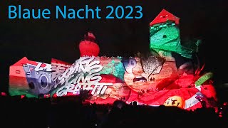 The Blue Night 2023 Nuremberg  impressive art and culture event on the subject of quotMessagesquot [upl. by Sakram]