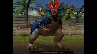 Jurassic World PACHYRHINOSAURUSMEGALOSAURUSPACHYGALOSAURUS game mobilegame jurassicworld [upl. by Nylynnej]