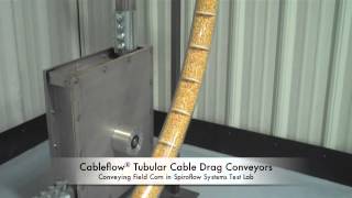 Cableflow Tubular Cable Drag Conveyor Running Field Corn [upl. by Wachter]