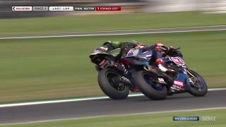 THRILLING last 2 laps Race 1  Watch one for the closest ends of WorldSBK history at Phillip Island [upl. by Eselrahc]