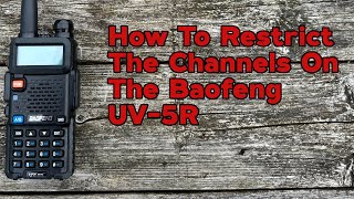 How To Restrict The Baofeng UV5R To One Frequency [upl. by Parsifal]