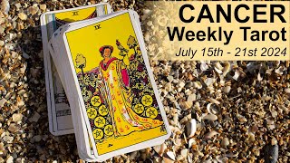 CANCER WEEKLY TAROT quotREASONS TO CELEBRATE A DIFFICULT EXPERIENCE COMPLETESquot July 15th to 21st 2024 [upl. by Geraud758]